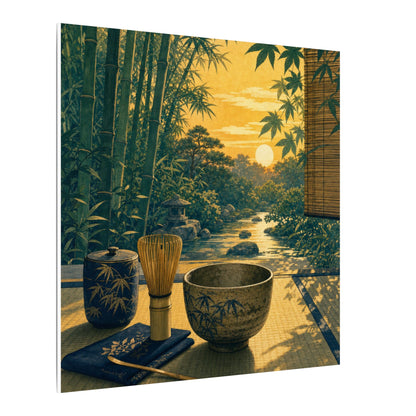 Ma Tea Ceremony Canvas Art - Zen Ukiyo E Inspired