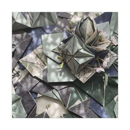Shibui Paper Fold Canvas Art - Japandi Japanese Pattern
