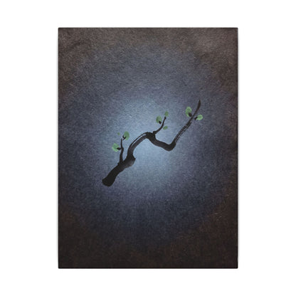 Ink Brushstroke Canvas Art | Spring Dark Japandi Moody Minimal Art