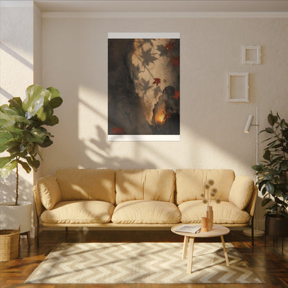 Shadow Play Texture Canvas Art | Neutral Japandi Art