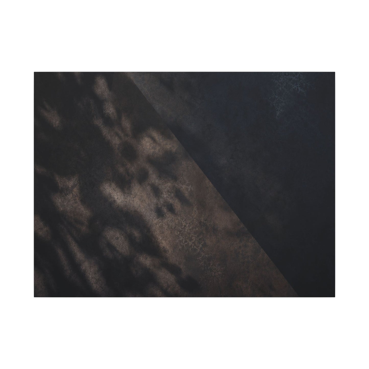 Shadow Play Winter Canvas Art | Dark Japandi Moody Design