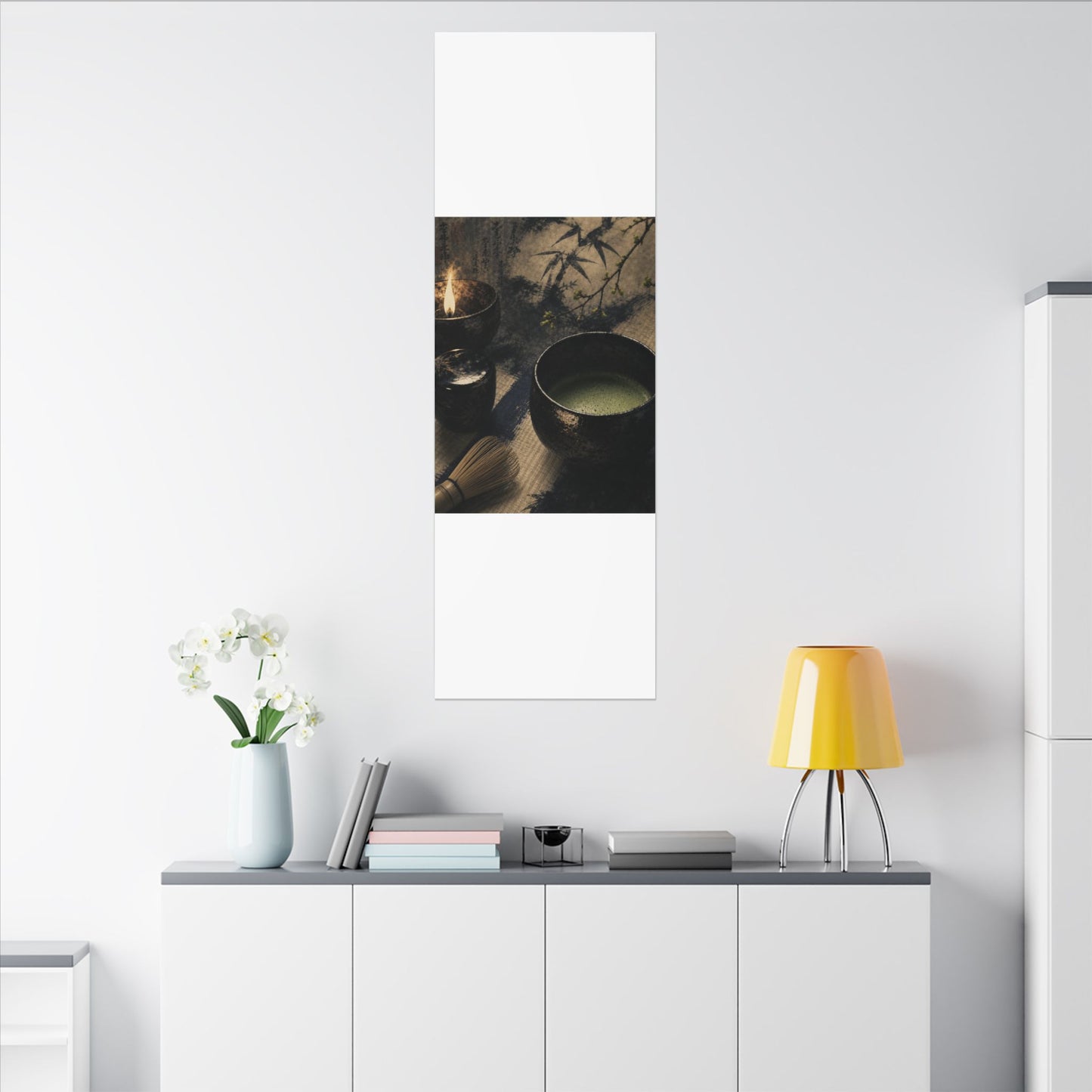 Ma Tea Ceremony Canvas Art - Zen Sumi E