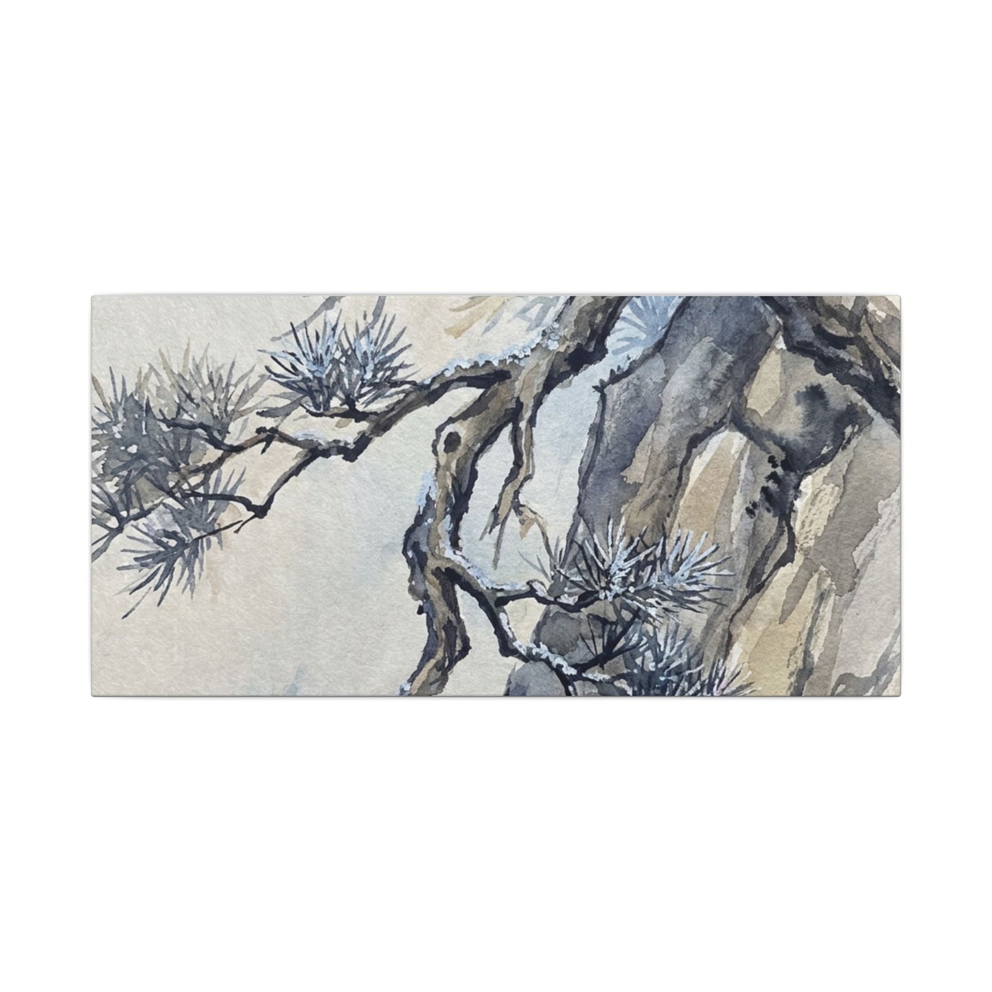 Moonlight Pine Tree Canvas Art - Japandi Seijaku