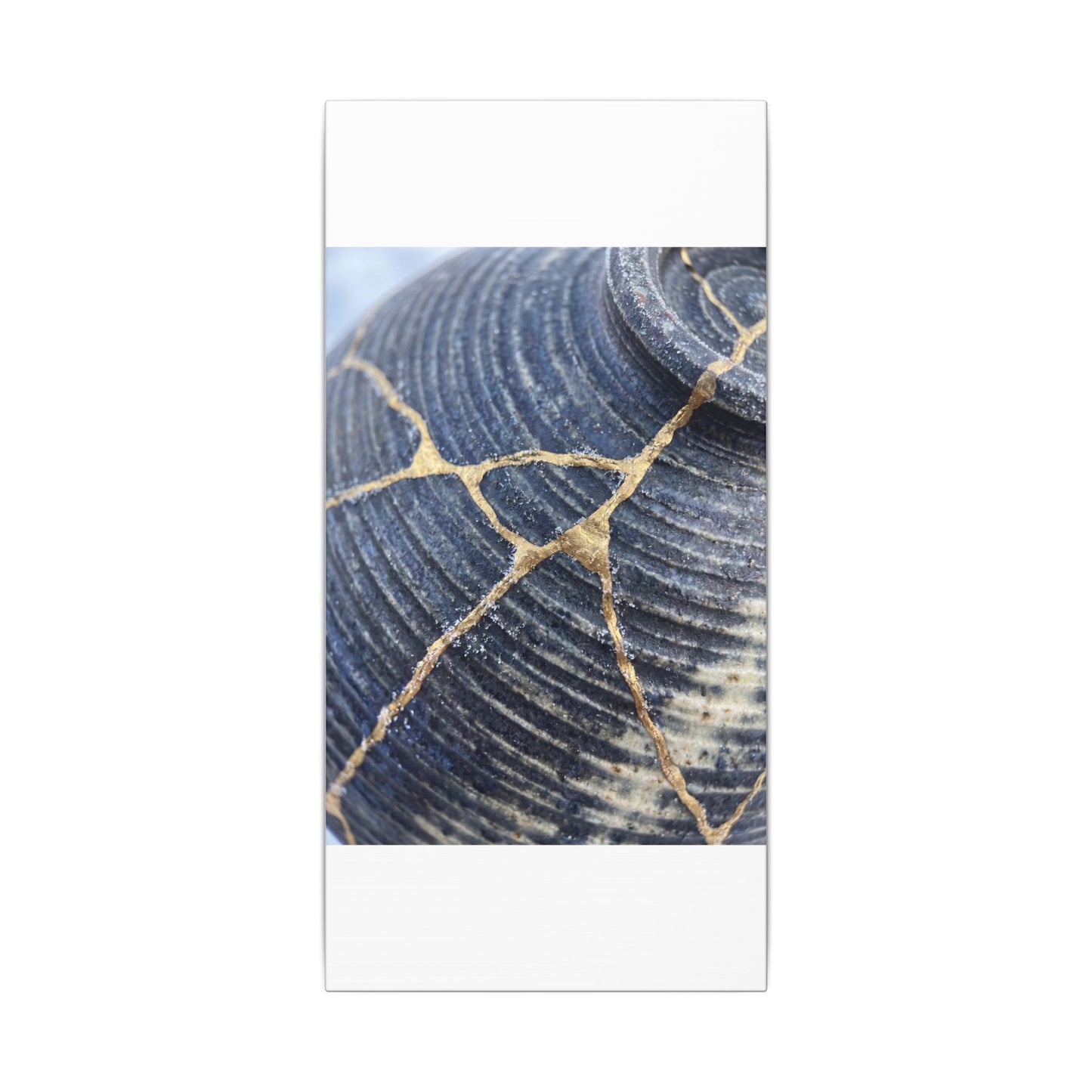 Shibui Water Ripple Canvas Art - Kintsugi Gold Repair