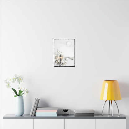 Moonlit Garden Spring Canvas Art | Zen Contemplative Design