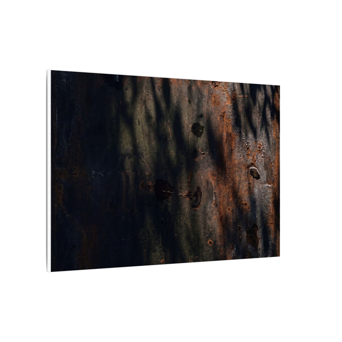 Rust Patina Shadow Zen Canvas Art | Luxurious Dark Japandi Art