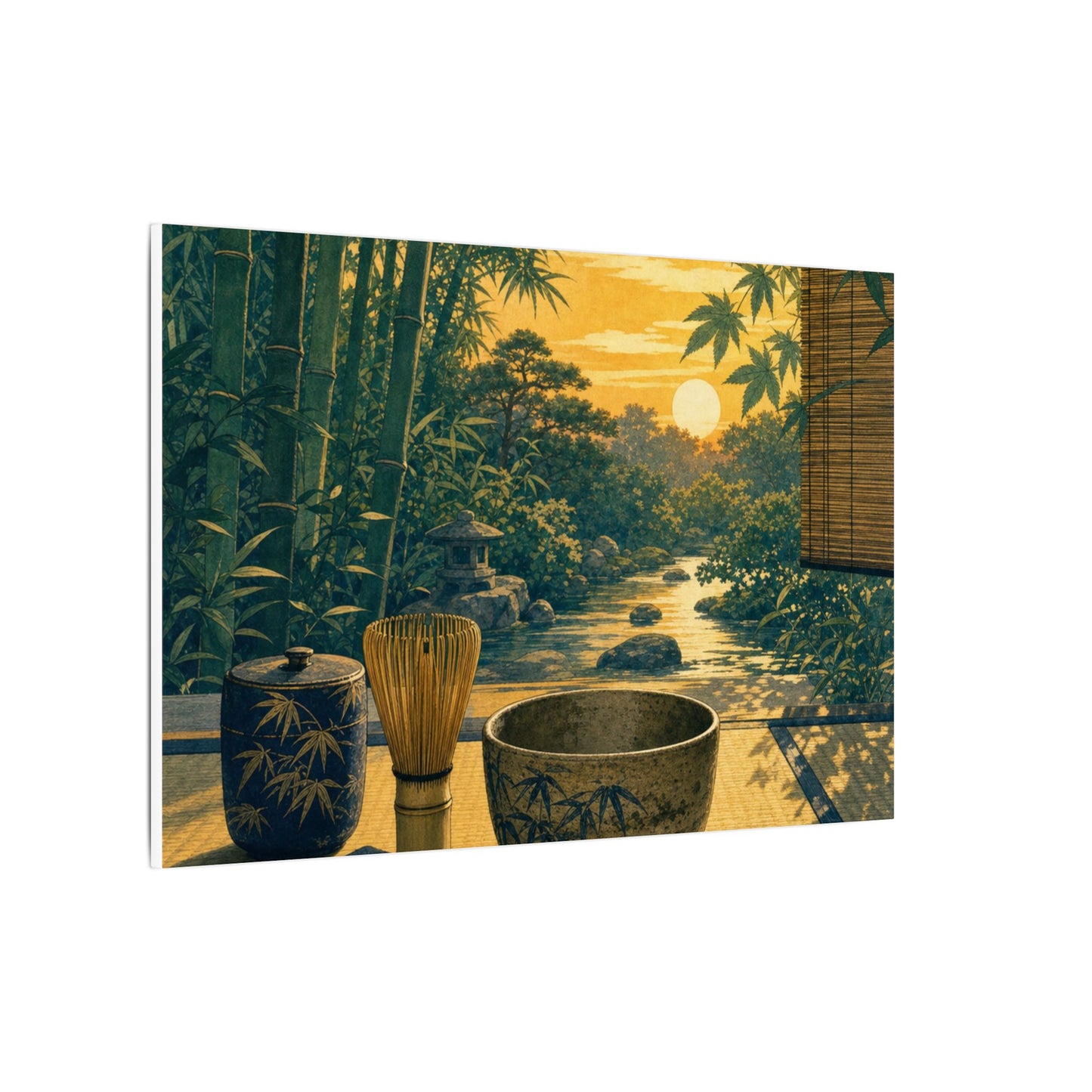 Ma Tea Ceremony Canvas Art - Zen Ukiyo E Inspired