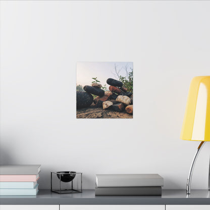 River Stones Canvas Art | Spring Kintsugi Broken Beauty Art