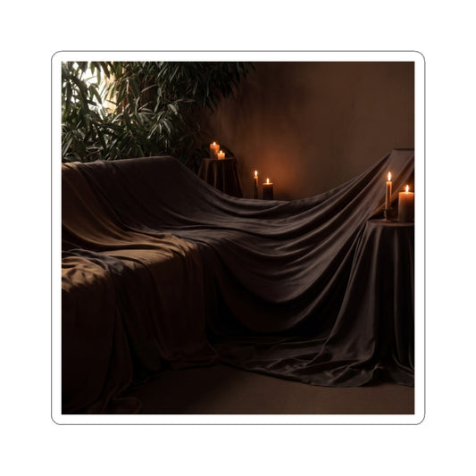 Ma Silk Drape Sticker - Dark Japandi Shadow Zen