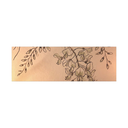 Japandi Wisteria in Candlelight | Minimal Line Canvas Art