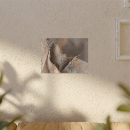 Japandi Paper Fold in Candlelight | Watercolor Canvas Art