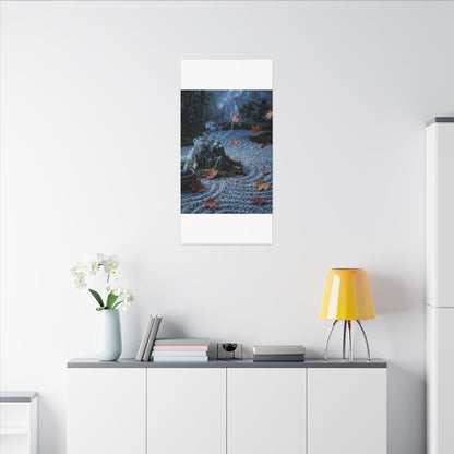 Autumn Incense Smoke Karesansui Canvas Art | Calm Decor