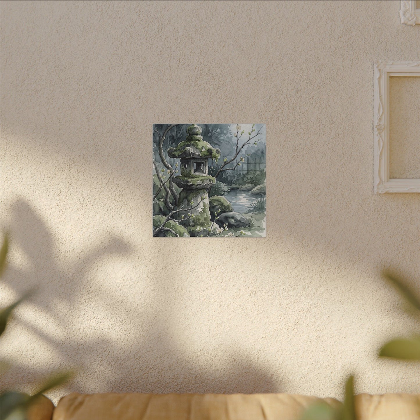 Moonlight Stone Lantern Canvas Art - Japandi Seijaku
