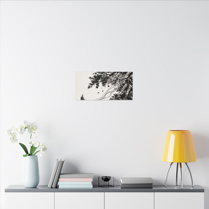 Serene Incense Smoke Canvas Art - Ukiyo E Inspired Zen