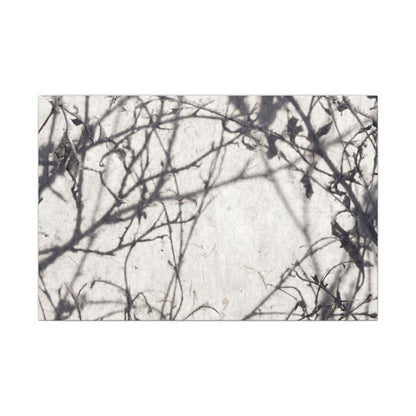 Winter Shadow Play Japanese Pattern Canvas Art | Elegant Decor
