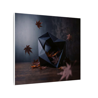 Dark Japandi Paper Fold in Dawn | Shadow Zen Canvas Art