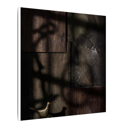 Dark Japandi Shadow Play in Candlelight | Dark Texture Canvas Art