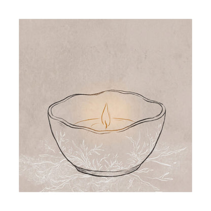 Ceramic Bowl Winter Wall Art Print | Japandi Warm Design