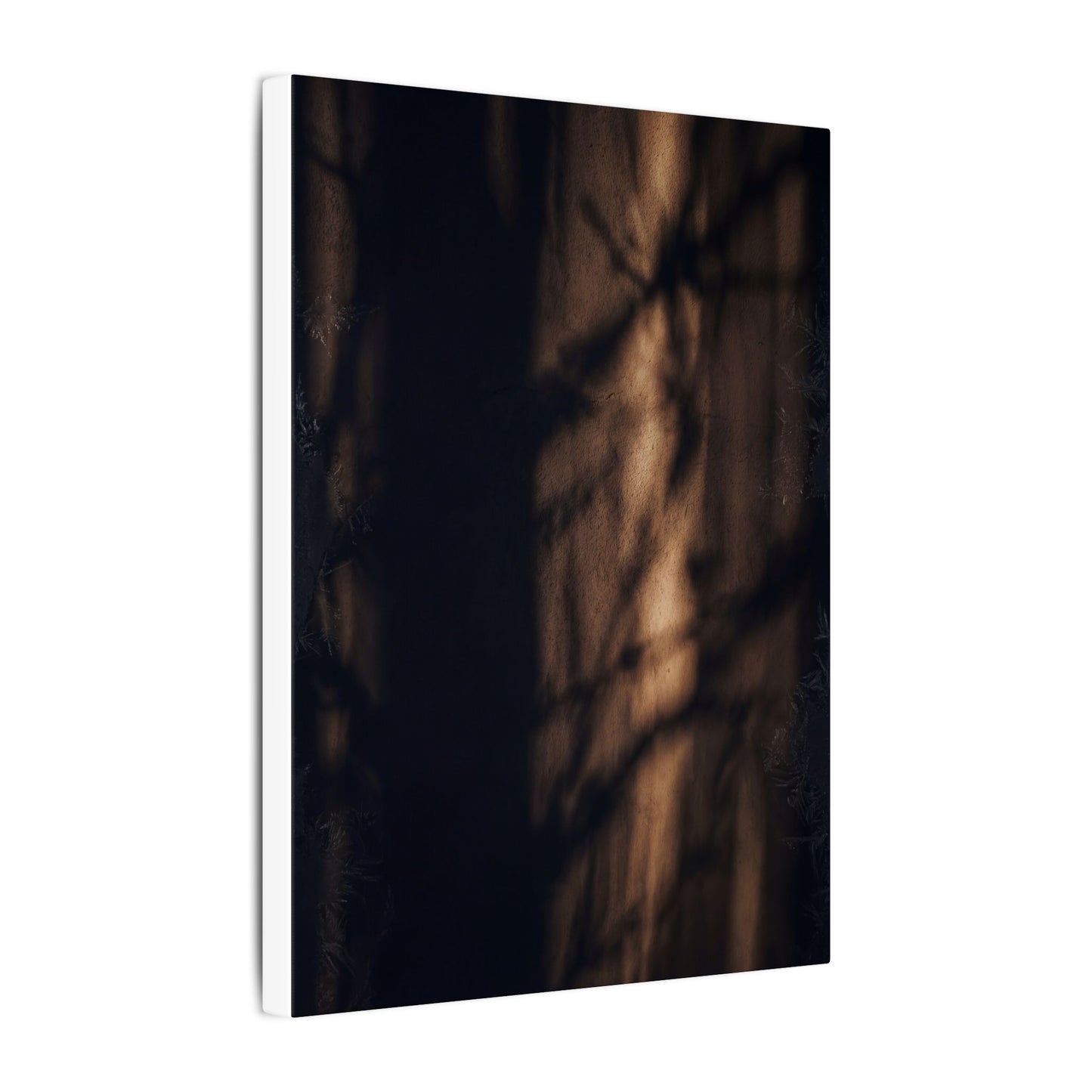 Winter Shadow Play Moody Minimal Canvas Art | Luxurious Decor