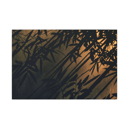 Sophisticated Shadow Play Canvas Art - Shadow Zen Dark Japandi