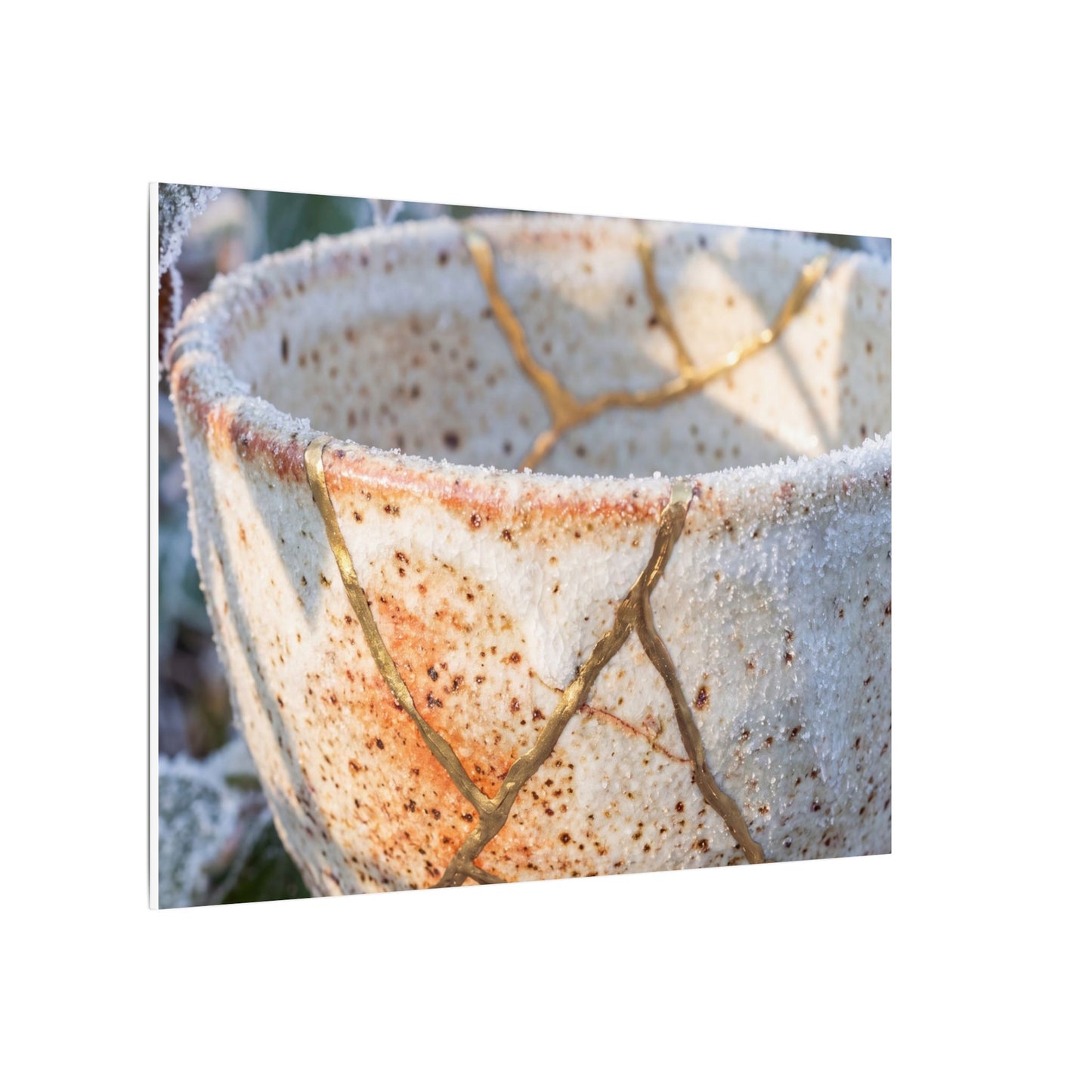 Resilient Ceramic Bowl Canvas Art - Gold Vein Kintsugi