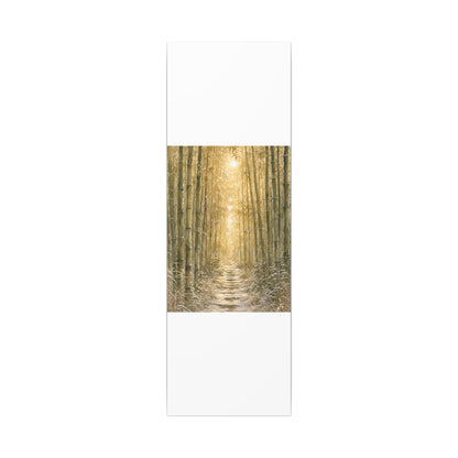 Bamboo Grove Winter Canvas Art | Japandi Elegant Design