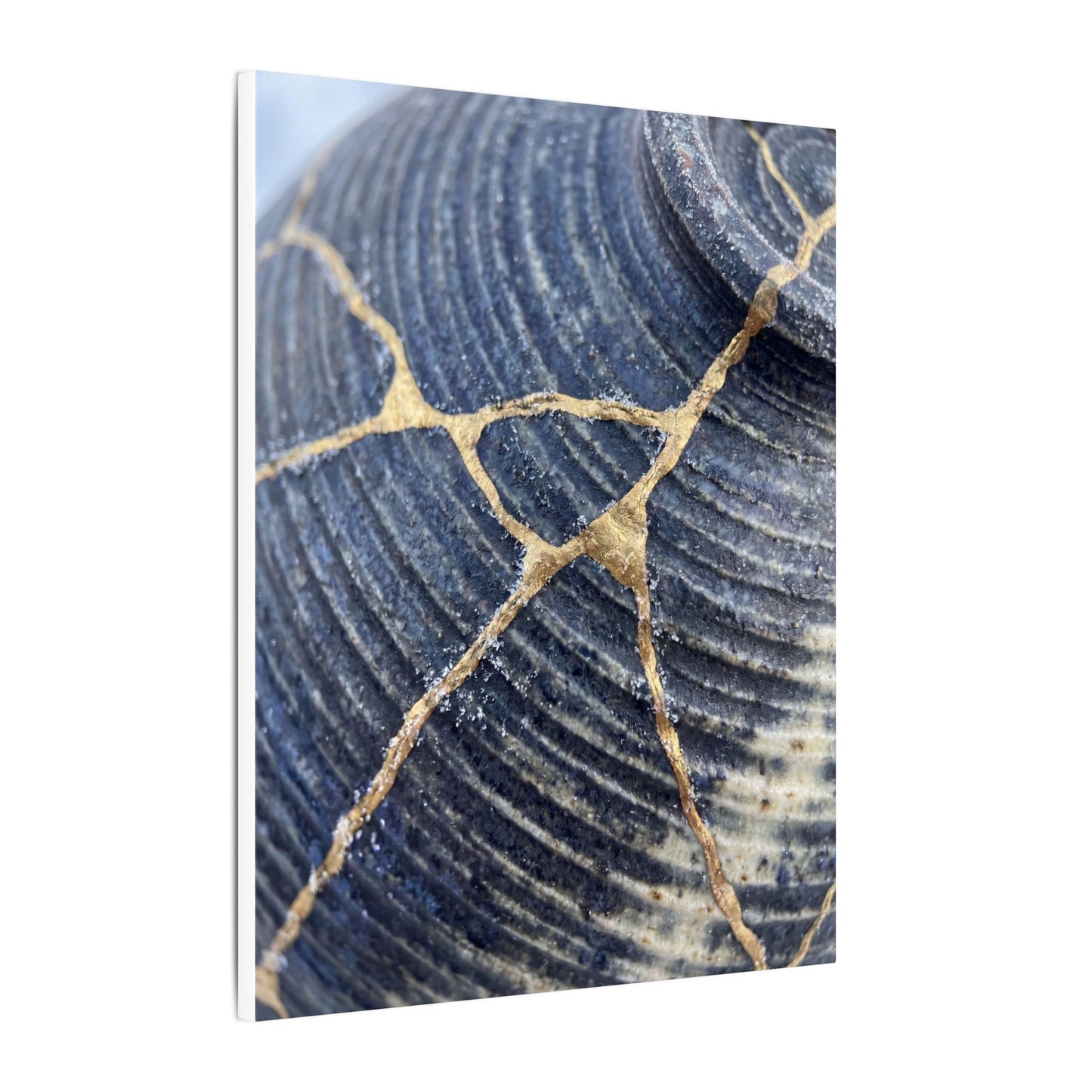 Shibui Water Ripple Canvas Art - Kintsugi Gold Repair
