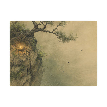 Spring Pine Tree Minimal Line Canvas Art | Earthy Decor