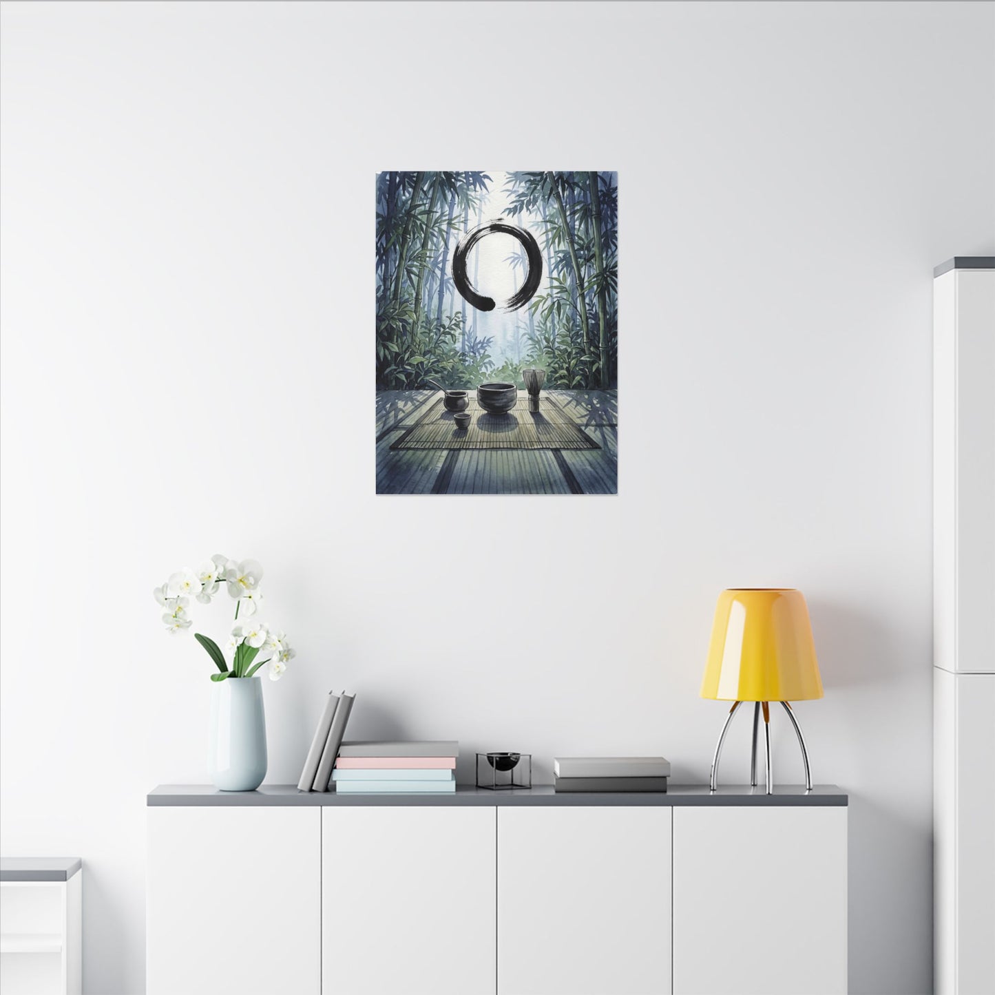 Seijaku Tea Ceremony Canvas Art - Zen Enso