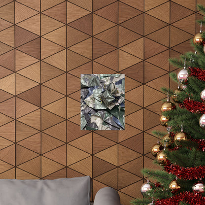 Cozy Paper Fold Wall Art Print - Japanese Pattern Japandi