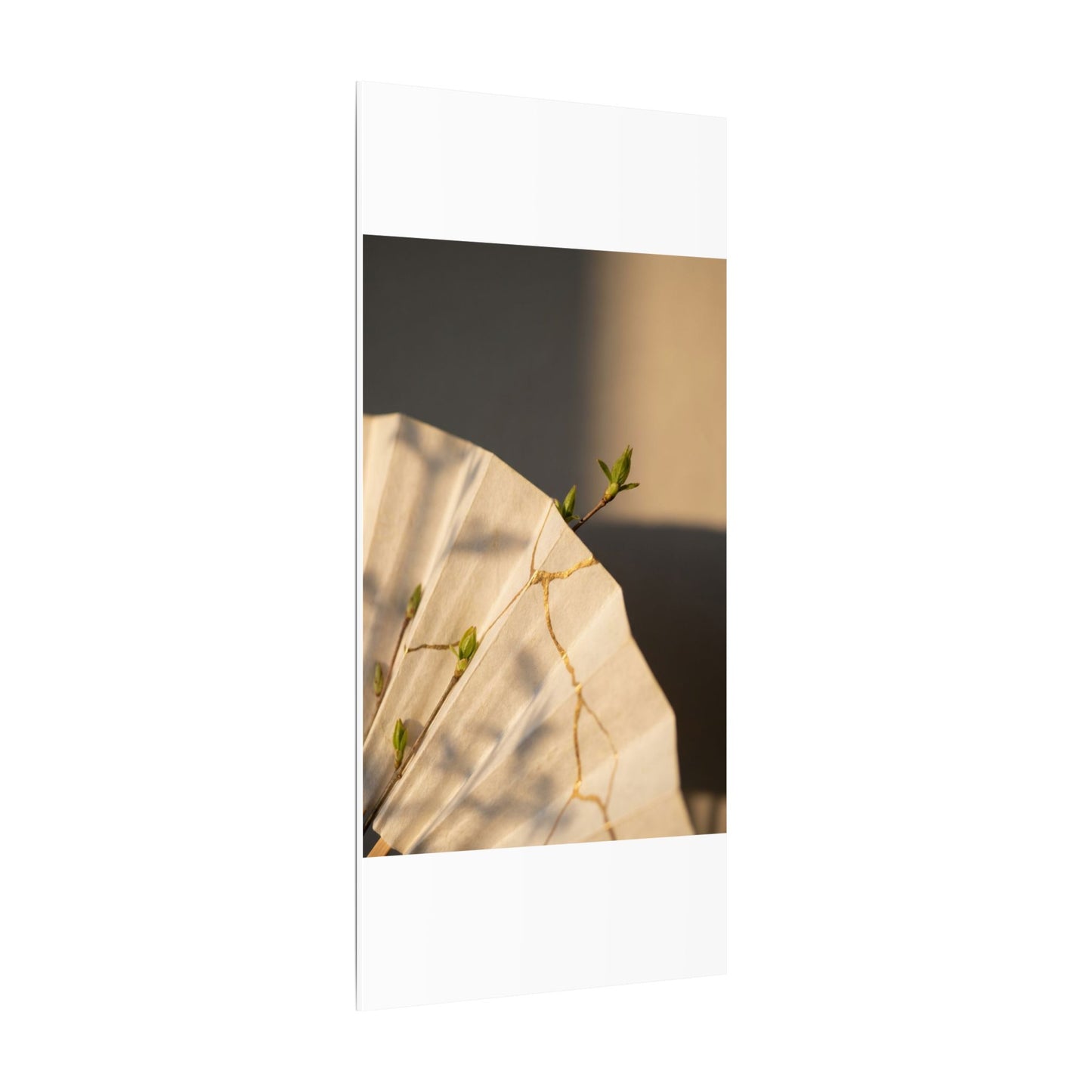 Paper Fold Gold Vein Canvas Art | Healing Kintsugi Art