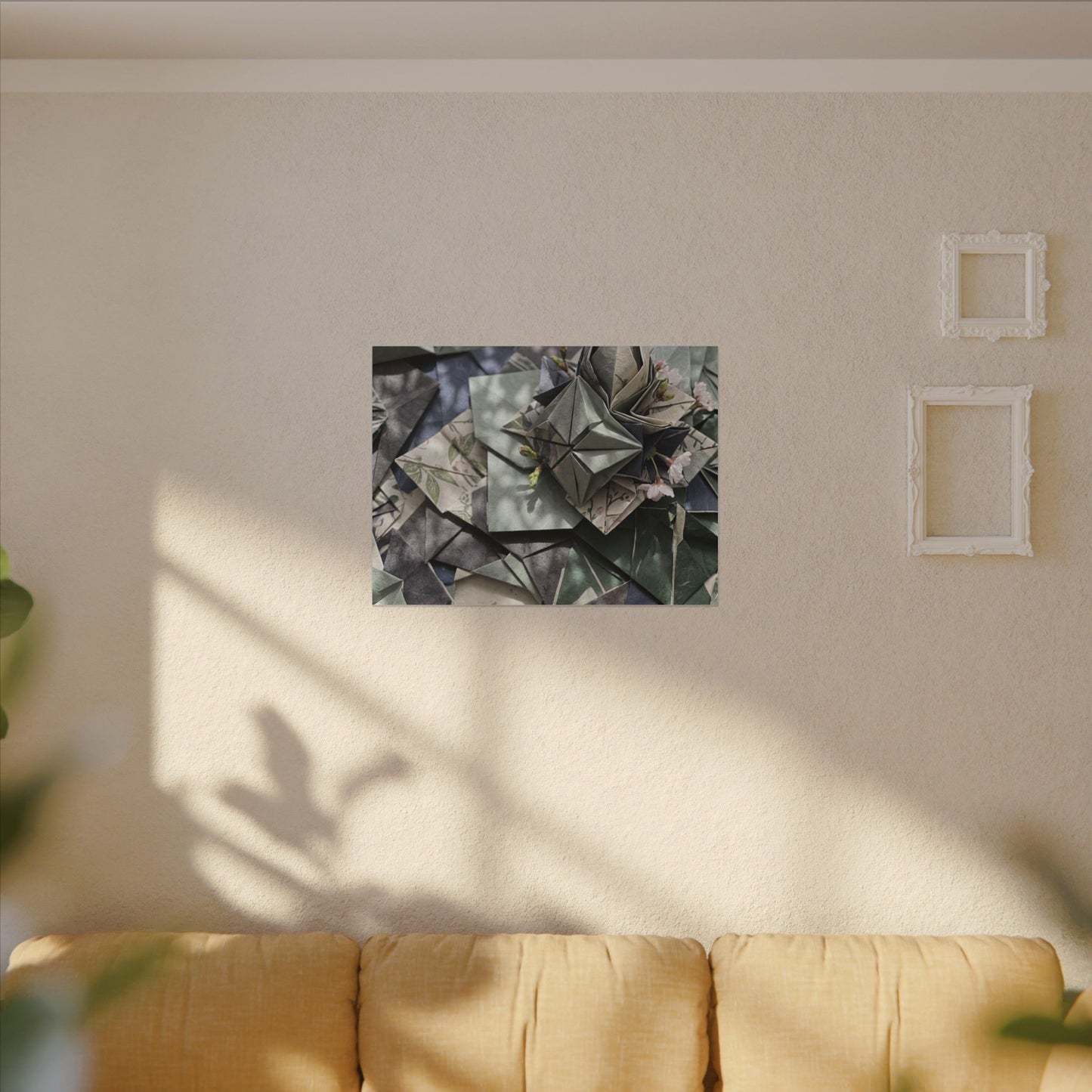 Shibui Paper Fold Canvas Art - Japandi Japanese Pattern