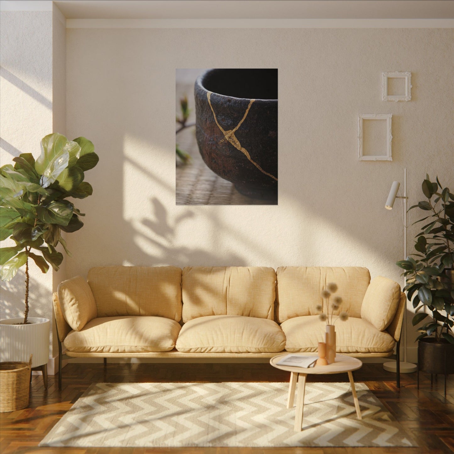 Dawn Tea Ceremony Canvas Art - Kintsugi Mono No Aware