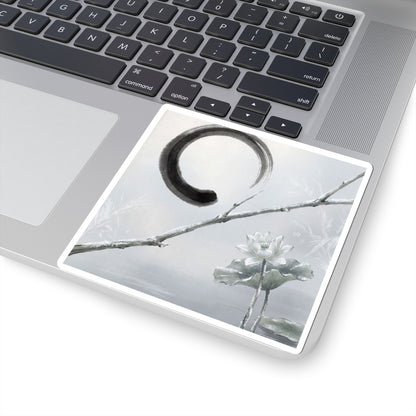 Ma Lotus Flower Sticker - Zen Enso