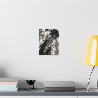 Ink Brushstroke Canvas Art | Spring Dark Japandi Moody Minimal Art