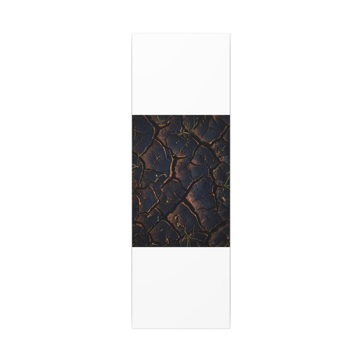 Cracked Earth Moody Minimal Canvas Art | Luxurious Dark Japandi Art