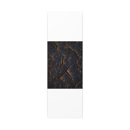 Cracked Earth Moody Minimal Canvas Art | Luxurious Dark Japandi Art