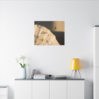 Paper Fold Gold Vein Canvas Art | Healing Kintsugi Art