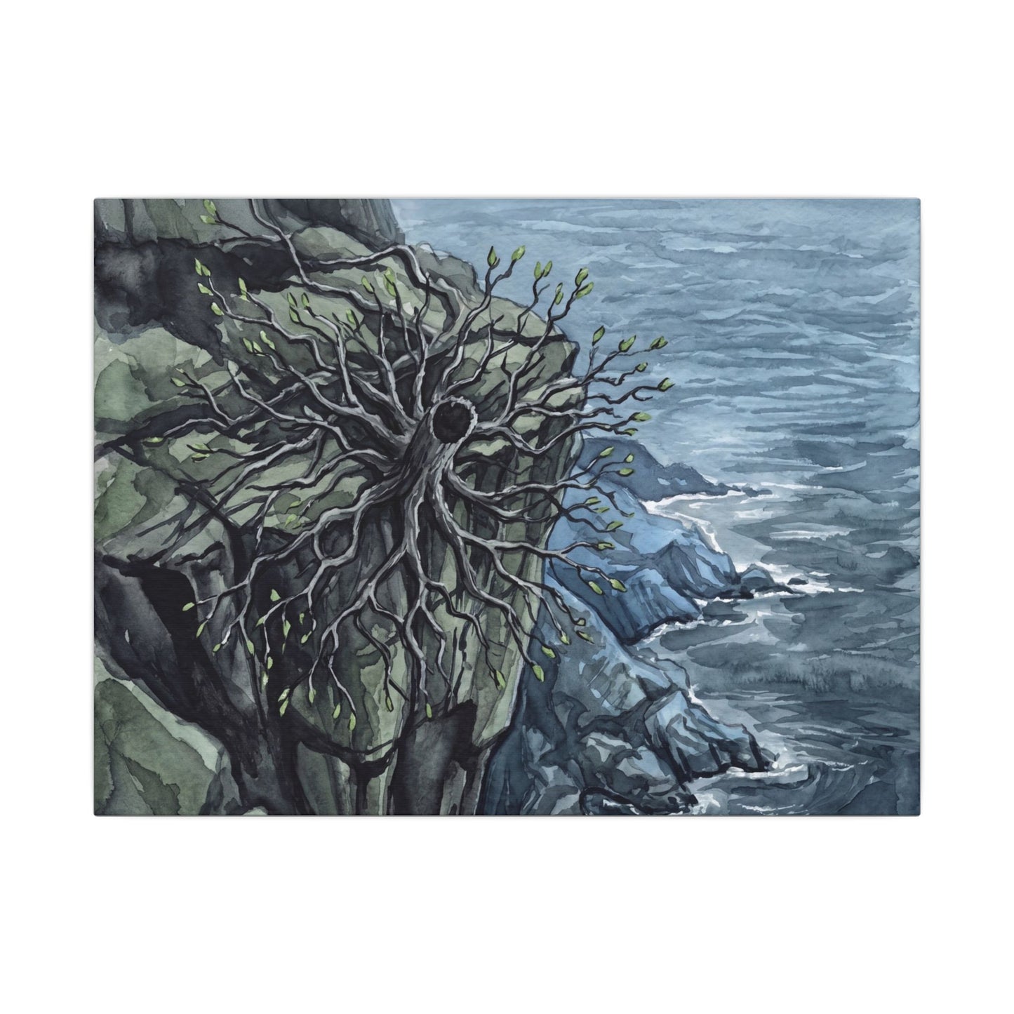 Pine Tree Spring Canvas Art | Japandi Neutral Design