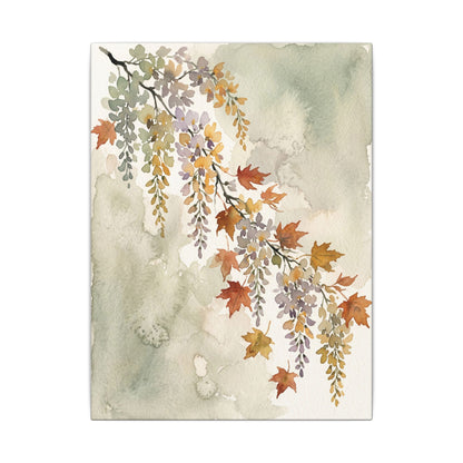 Ma Wisteria Canvas Art - Japandi Watercolor
