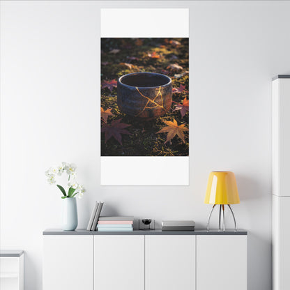 Kanso Moonlit Garden Canvas Art - Kintsugi Gold Repair