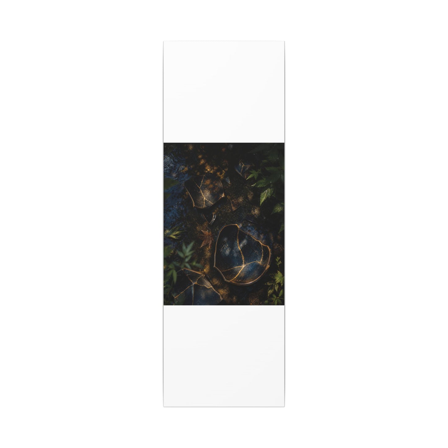 Dark Japandi Broken Pottery in Dappled | Shadow Zen Canvas Art