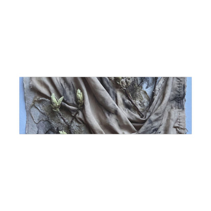 Japandi Silk Drape in Moonlight | Texture Canvas Art