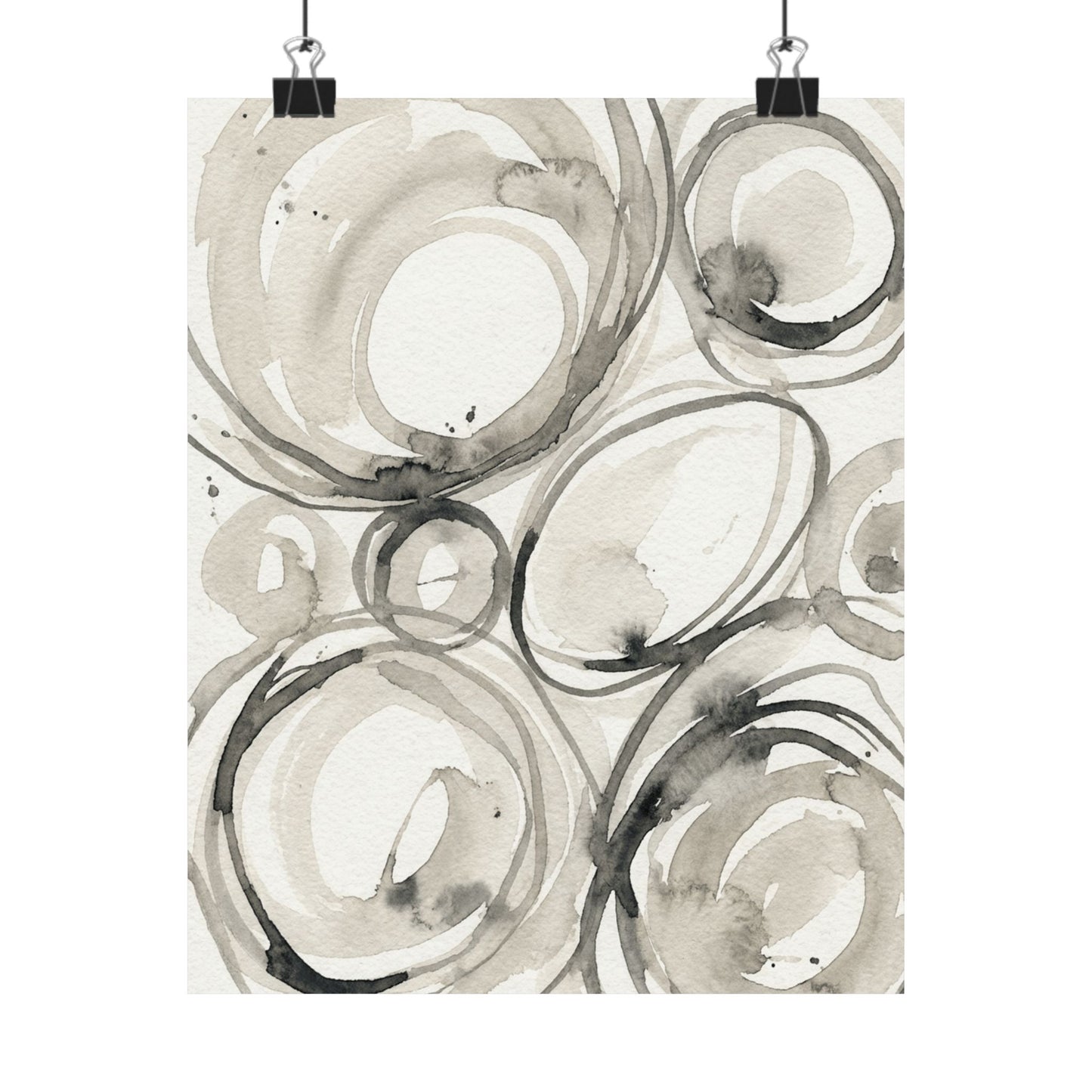 Handcrafted Feel Japandi Watercolor Wall Art Print | Handcrafted Feel Watercolor Art Print