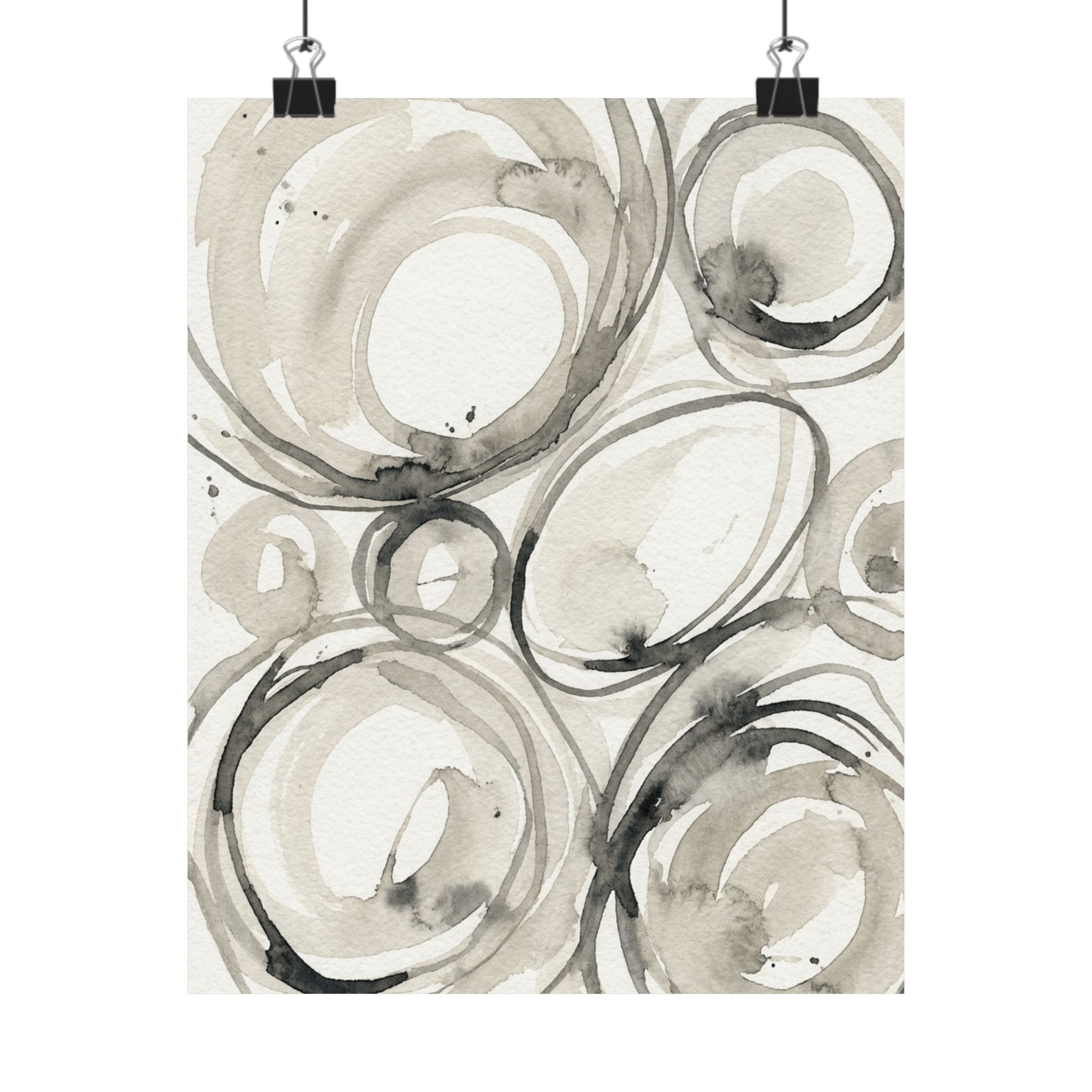 Handcrafted Feel Japandi Watercolor Wall Art Print | Handcrafted Feel Watercolor Art Print