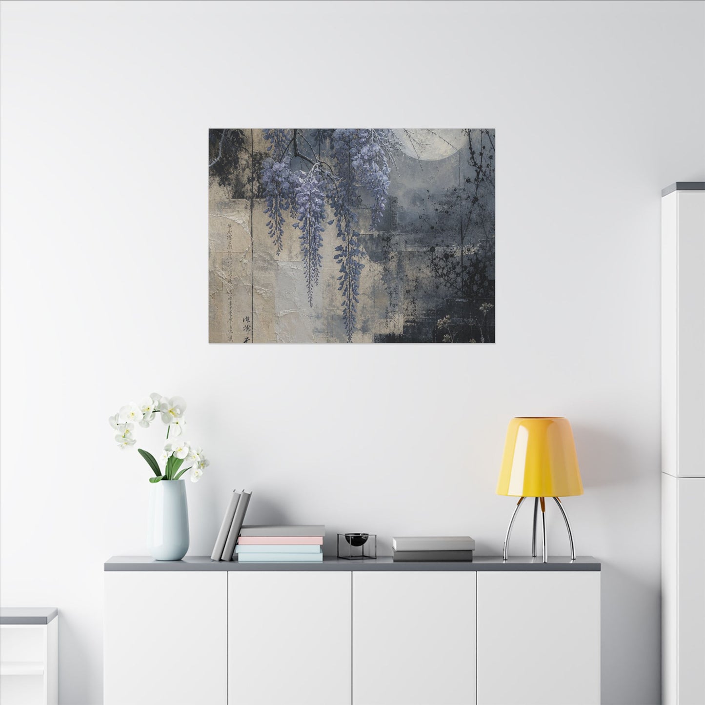 Winter Wisteria Texture Canvas Art | Elegant Decor