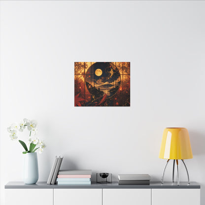 Beautiful Shoji Screen Canvas Art - Gold Vein Kintsugi