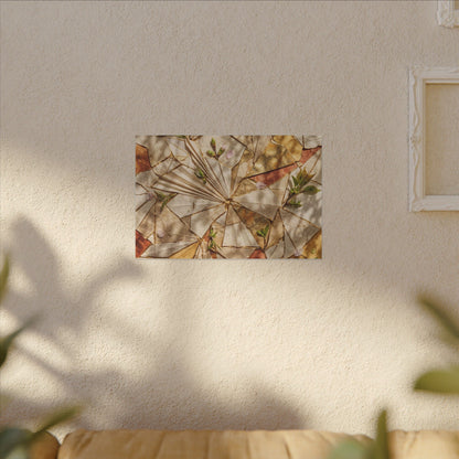 Resilient Paper Fold Canvas Art - Gold Repair Kintsugi
