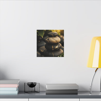 Summer River Stones Broken Beauty Canvas Art | Healing Decor