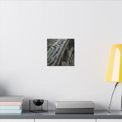 Overcast Wooden Bridge Canvas Art - Japandi Kanso